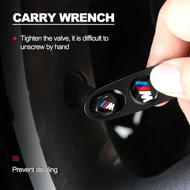 BMW Valve Caps with Keychain