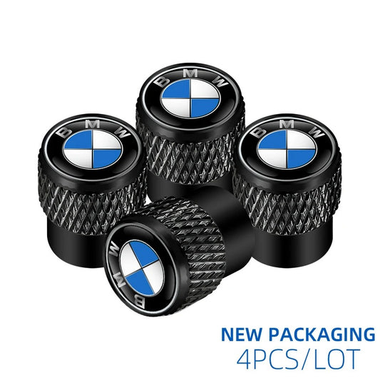 BMW Valve Caps Set Knurling Style Tire Valve Cap
