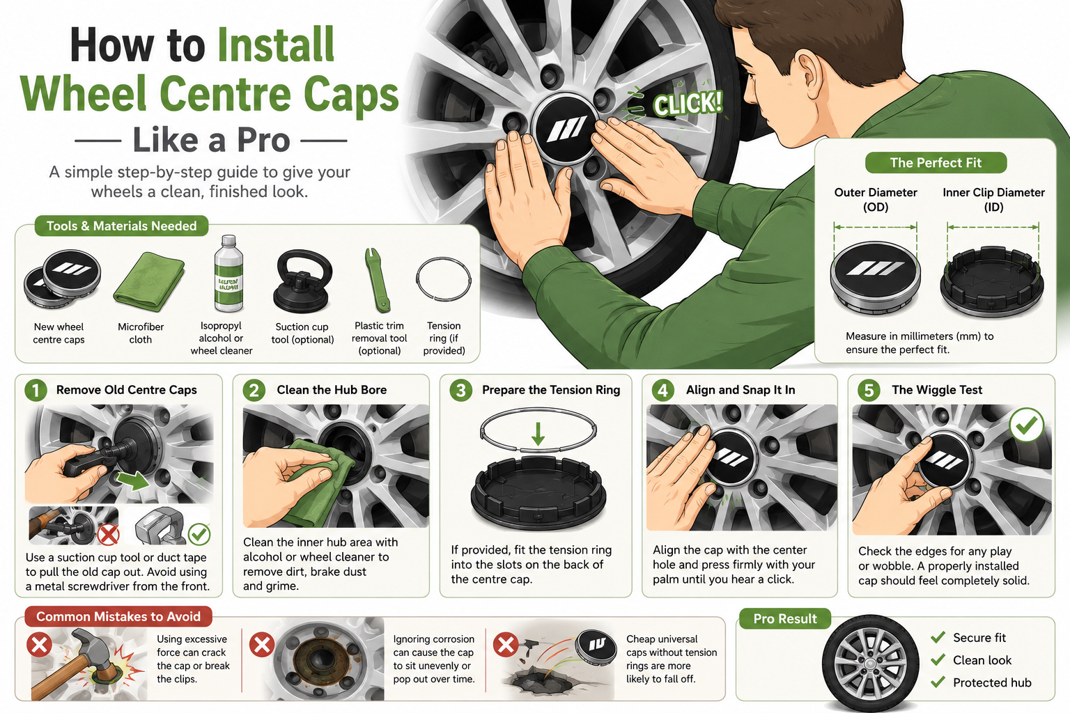How to Install Wheel Centre Caps: A Quick & Damage-Free Guide