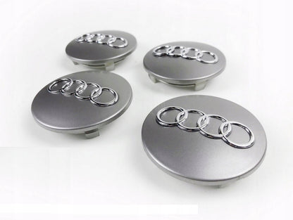 Audi 68 mm alloy wheel centre caps fit UK