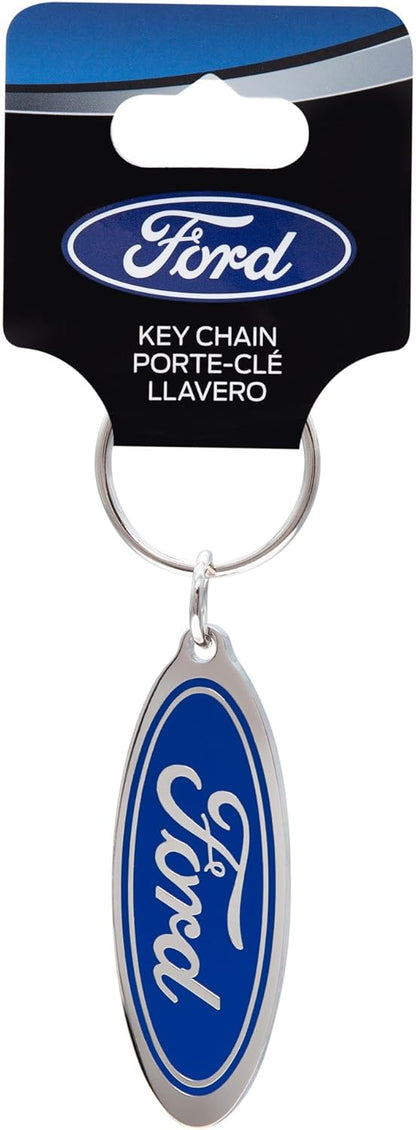 Ford Blue Oval Logo Keychain – Enamel Double Ring