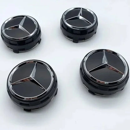 Mercedes Wheel Centre Caps Black 75mm – Sleek & Stylish