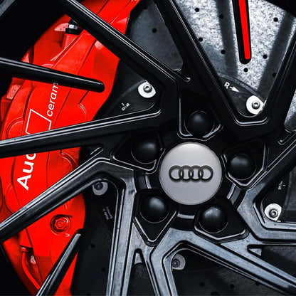 Audi 68 mm Wheel Centre Caps — Fit for A3, A4 & A6 Alloy Wheels