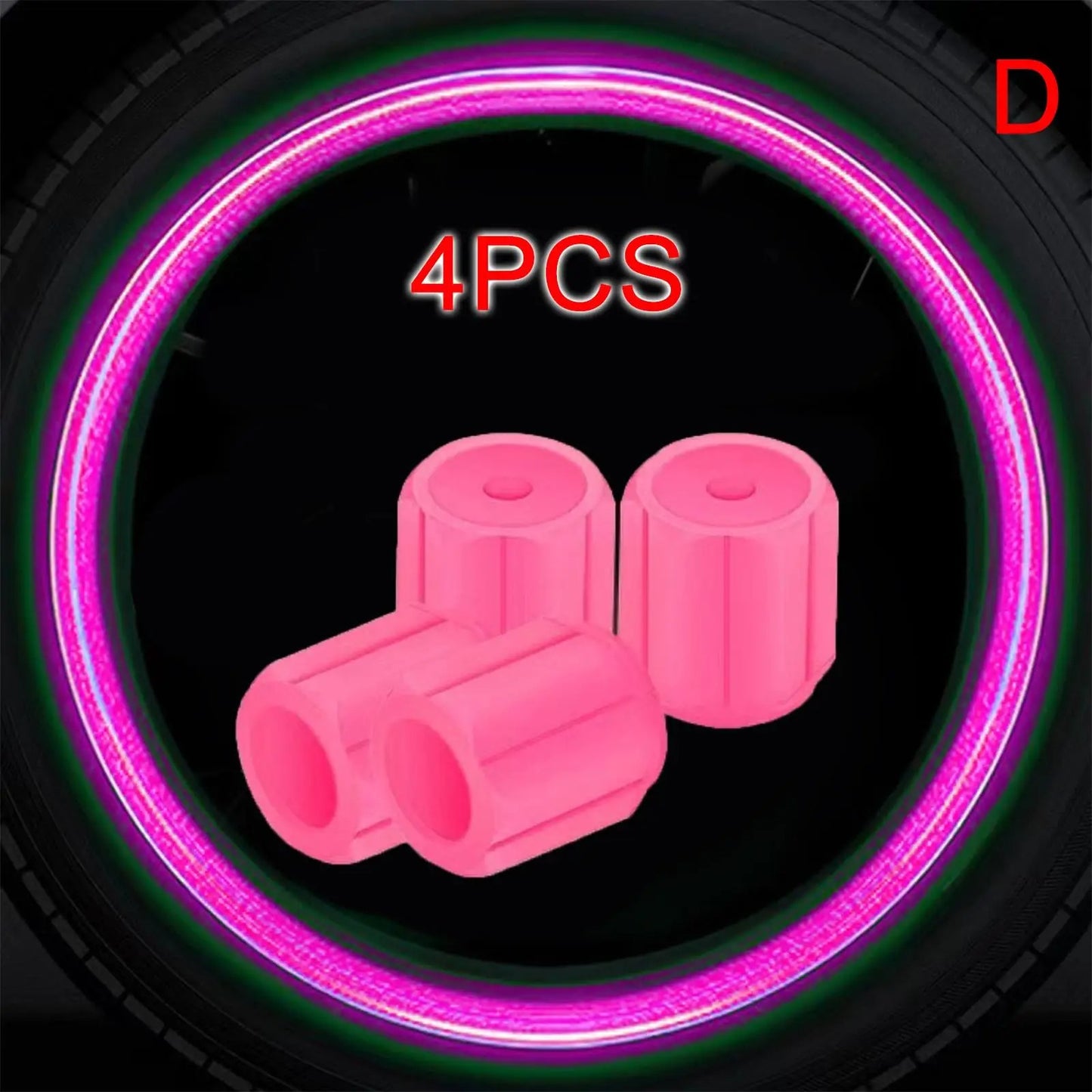 Luminous Wheel Valve Caps – Fluorescent Night Glowing Tyre Stem Caps