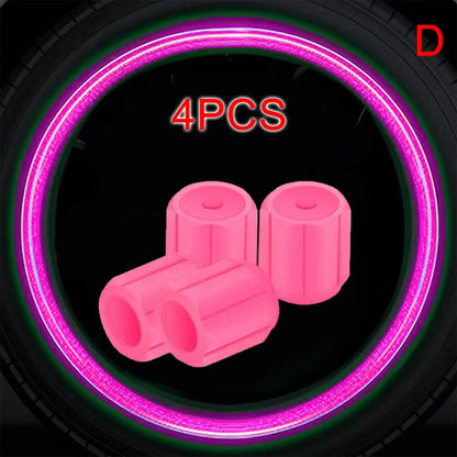 Luminous Wheel Valve Caps – Fluorescent Night Glowing Tyre Stem Caps