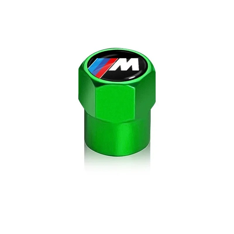 BMW Valve Caps Set Available in black, silver, green, blue, orange,red
