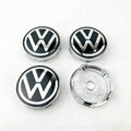 VW 65mm Wheel Centre Caps - Volkswagen Alloy Wheel Badges (4-Piece Set)