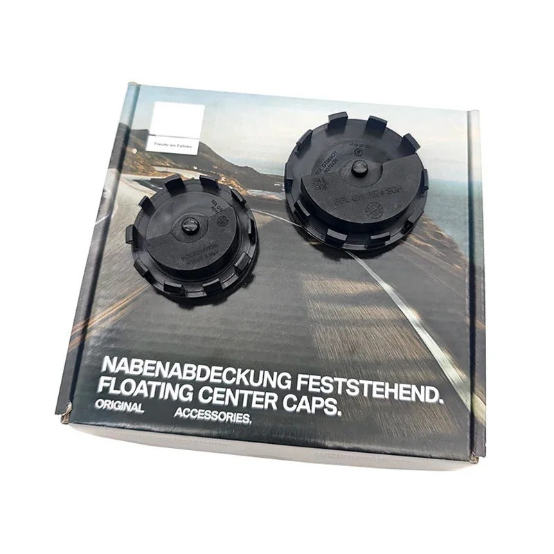 VW Dynamic Floating Wheel Centre Caps - Motionless Spinning Badges (4 Pcs)