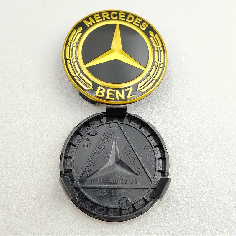 Mercedes Centre Caps – Gold (75mm) 4 caps