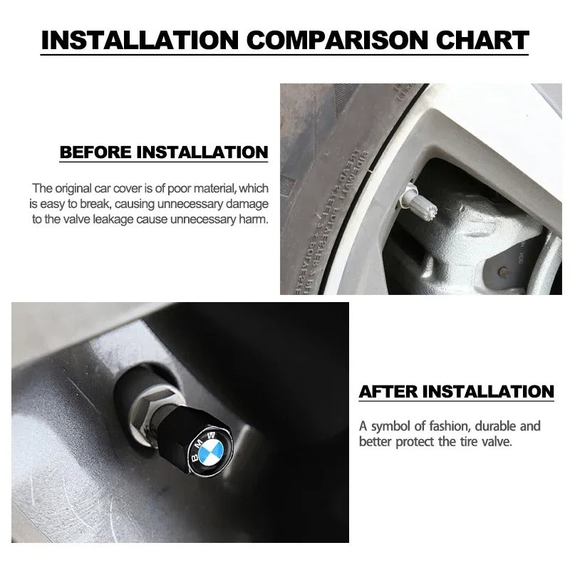 BMW Dust Caps with Keychain