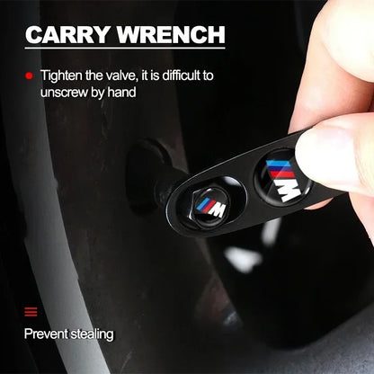 BMW Valve Caps with Keychain