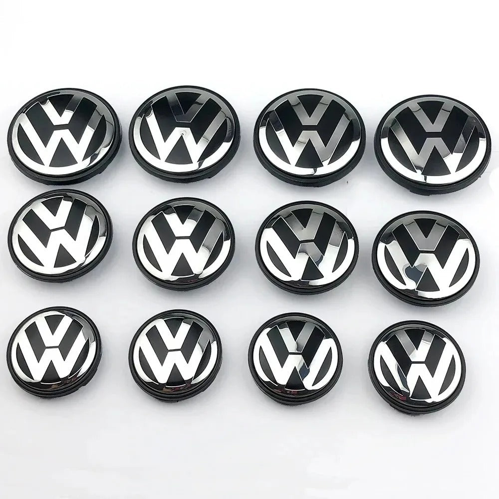 VW 56mm Wheel Centre Caps - Volkswagen Caps for Modern Alloys (Set of 4)
