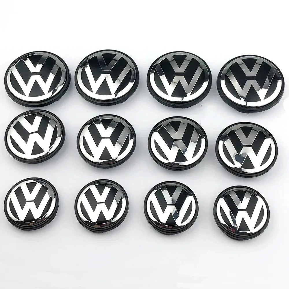 VW 56mm Wheel Centre Caps - Volkswagen Caps for Modern Alloys (Set of 4)