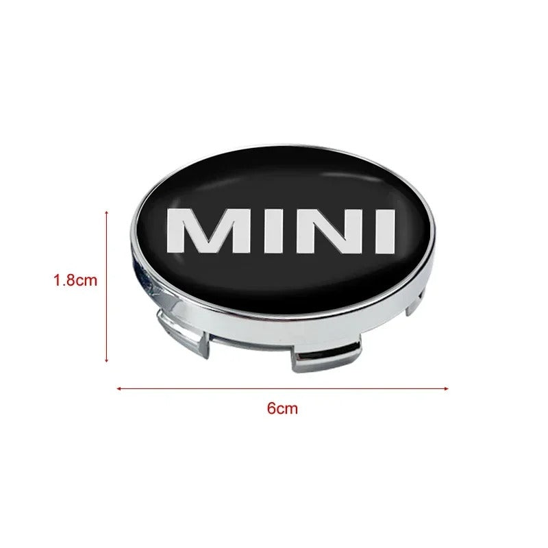 Mini Centre Caps Black – 56mm & 60mm | Perfect Fit for Mini Cooper Wheels