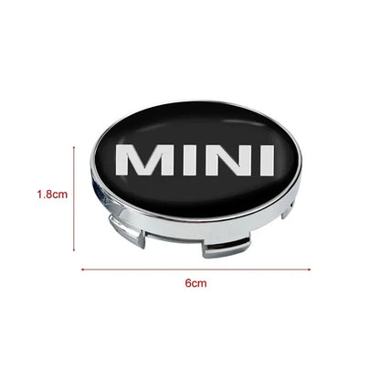 Mini Centre Caps Black – 56mm & 60mm | Perfect Fit for Mini Cooper Wheels