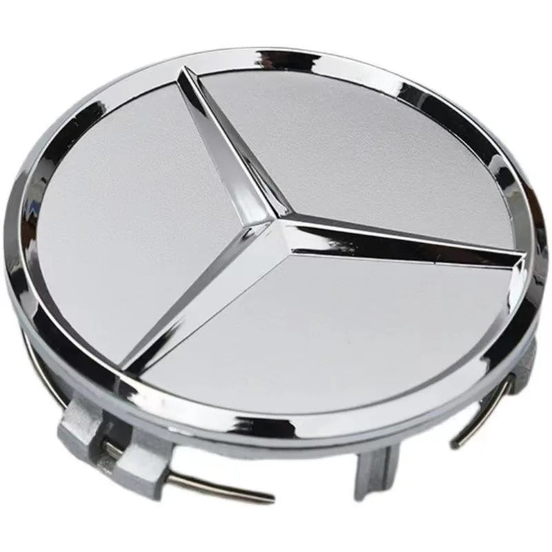 Mercedes Benz Centre Caps Silver 75mm 4 Caps