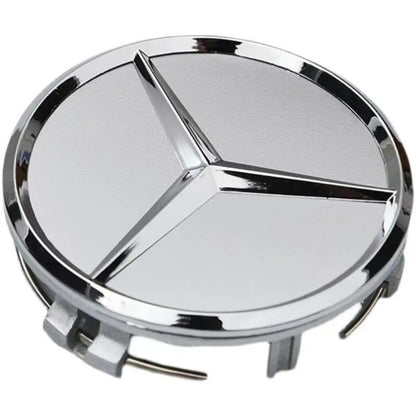 Mercedes Benz Centre Caps Silver 75mm 4 Caps
