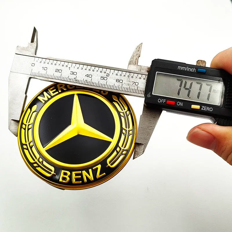 Mercedes Centre Caps – Gold (75mm) 4 caps