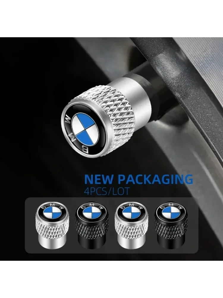 Black BMW valve caps – tyre dust caps 4pcs set