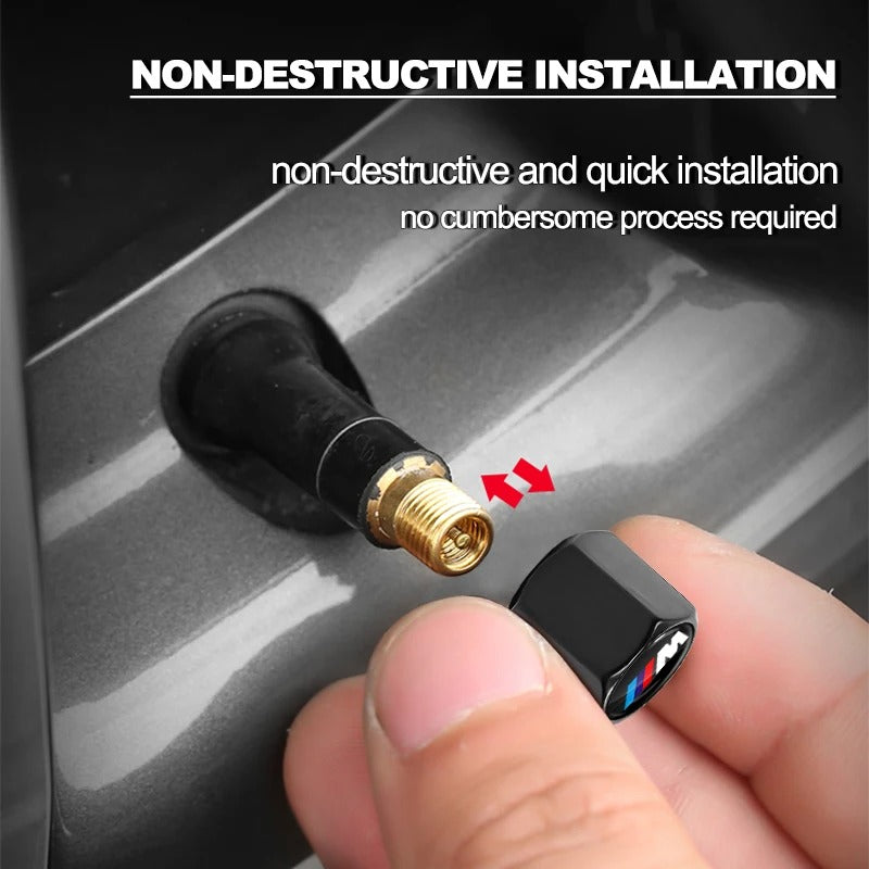 BMW Valve Caps with Keychain