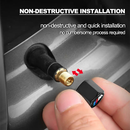 BMW Valve Caps with Keychain