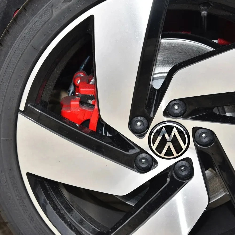 VW 56mm Wheel Centre Caps - Volkswagen Caps for Modern Alloys (Set of 4)