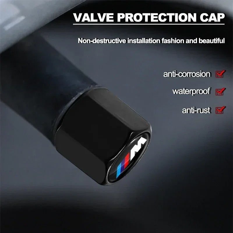 BMW Valve Caps with Keychain