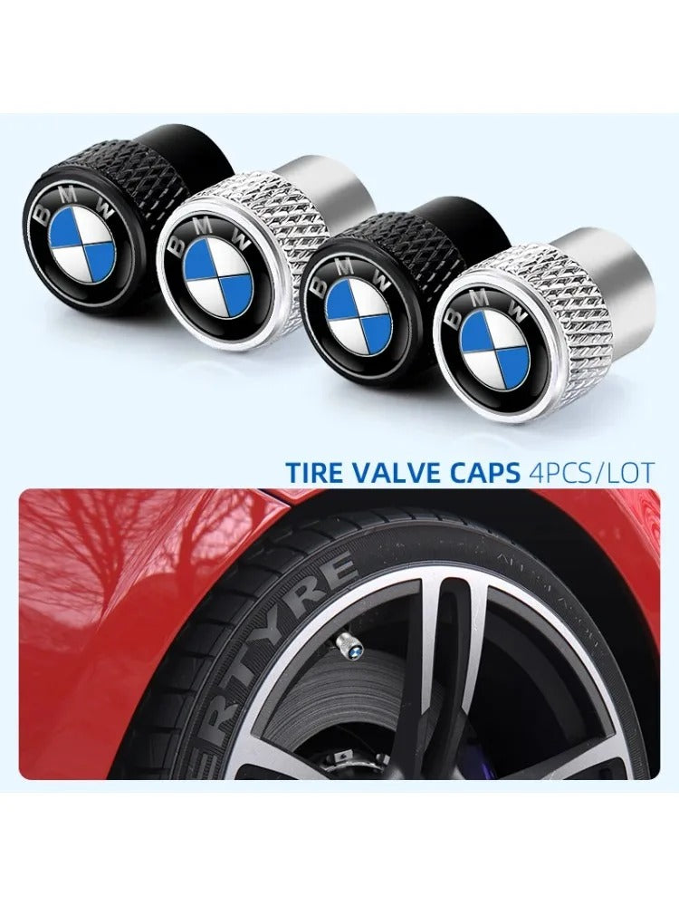 BMW Valve Caps Set  Knurling Style Tire Valve Cap