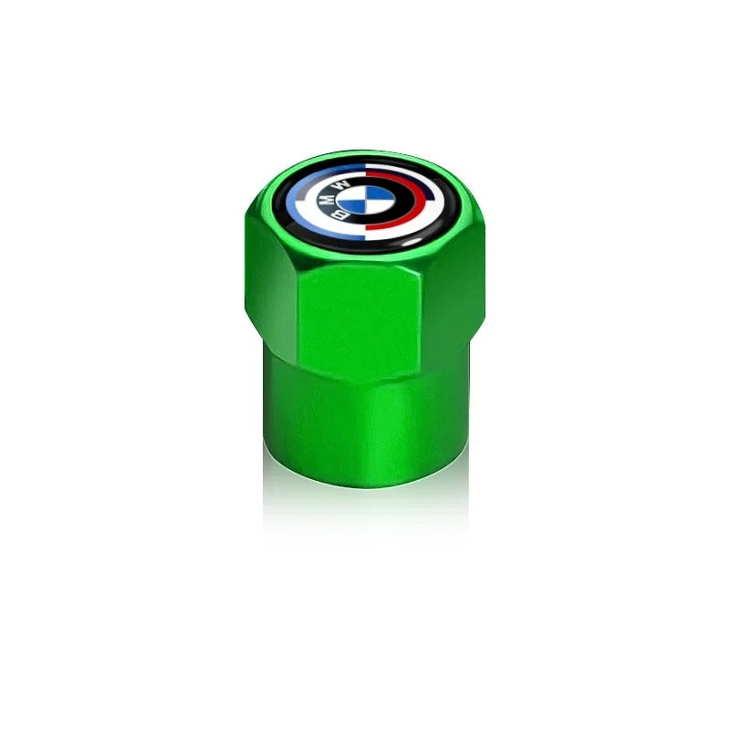 BMW Valve Caps Set Available in black, silver, green, blue, orange,red