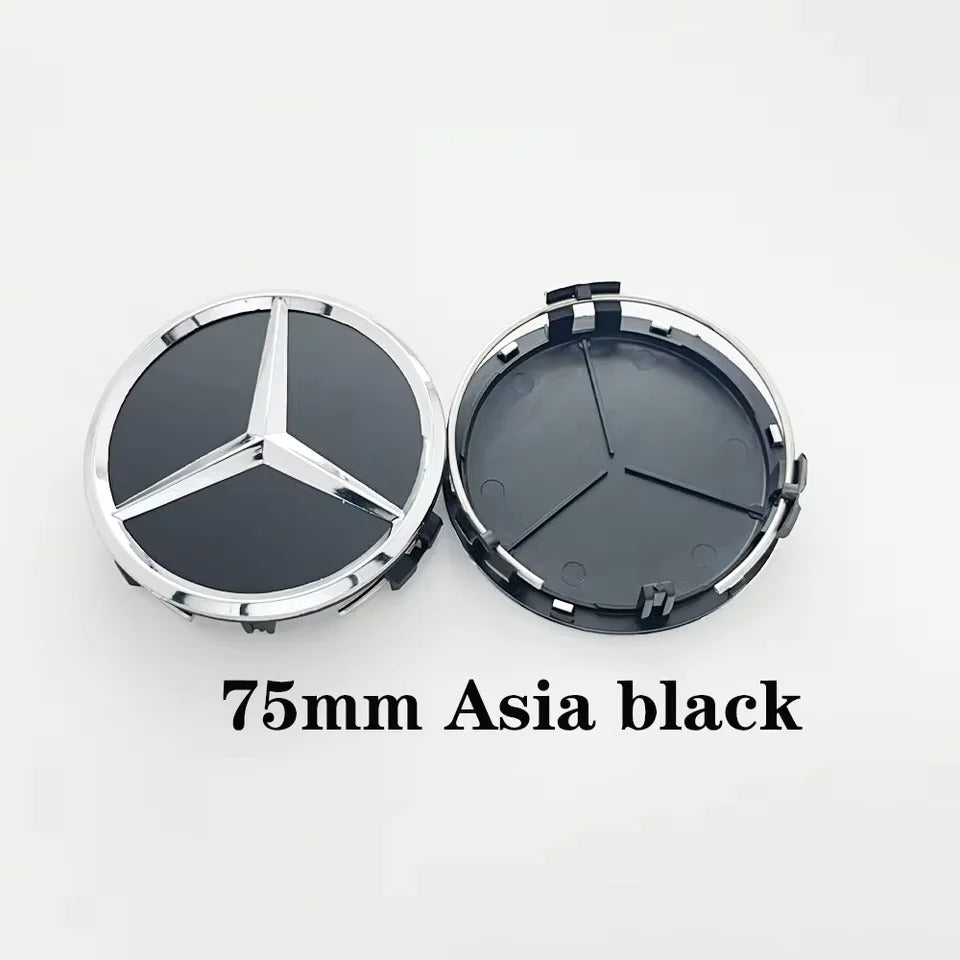 Mercedes Benz Centre Caps Silver 75mm 4 Caps