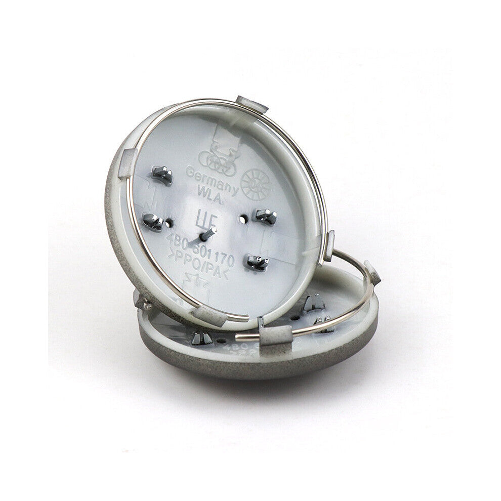 Audi 60mm Wheel Centre Caps — Aftermarket Fit for Audi A3, A4, A6