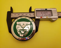 Jaguar 59mm Wheel Centre Caps - Classic British Racing Green Badges (4 Pcs)