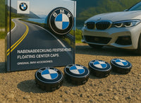 BMW 56mm Floating Centre Caps - Dynamic Spinning Hub Badges (4-Piece Set)