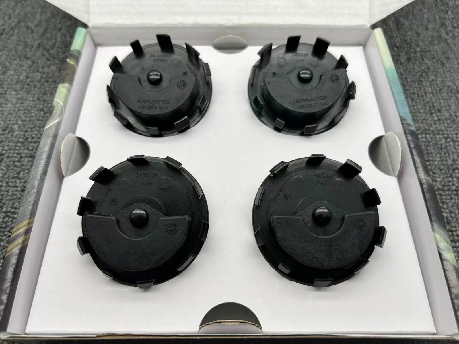 BMW 56mm Floating Centre Caps - Dynamic Spinning Hub Badges (4-Piece Set)