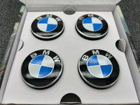 BMW 56mm Floating Centre Caps - Dynamic Spinning Hub Badges (4-Piece Set)