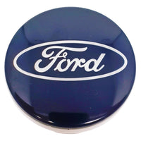 Ford 54mm Wheel Centre Caps - Classic Blue & Silver Oval Badges (4-Piece Set)