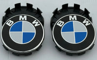 BMW 56mm Wheel Centre Caps -New Generation Classic Blue & White Badges (4 Pcs)