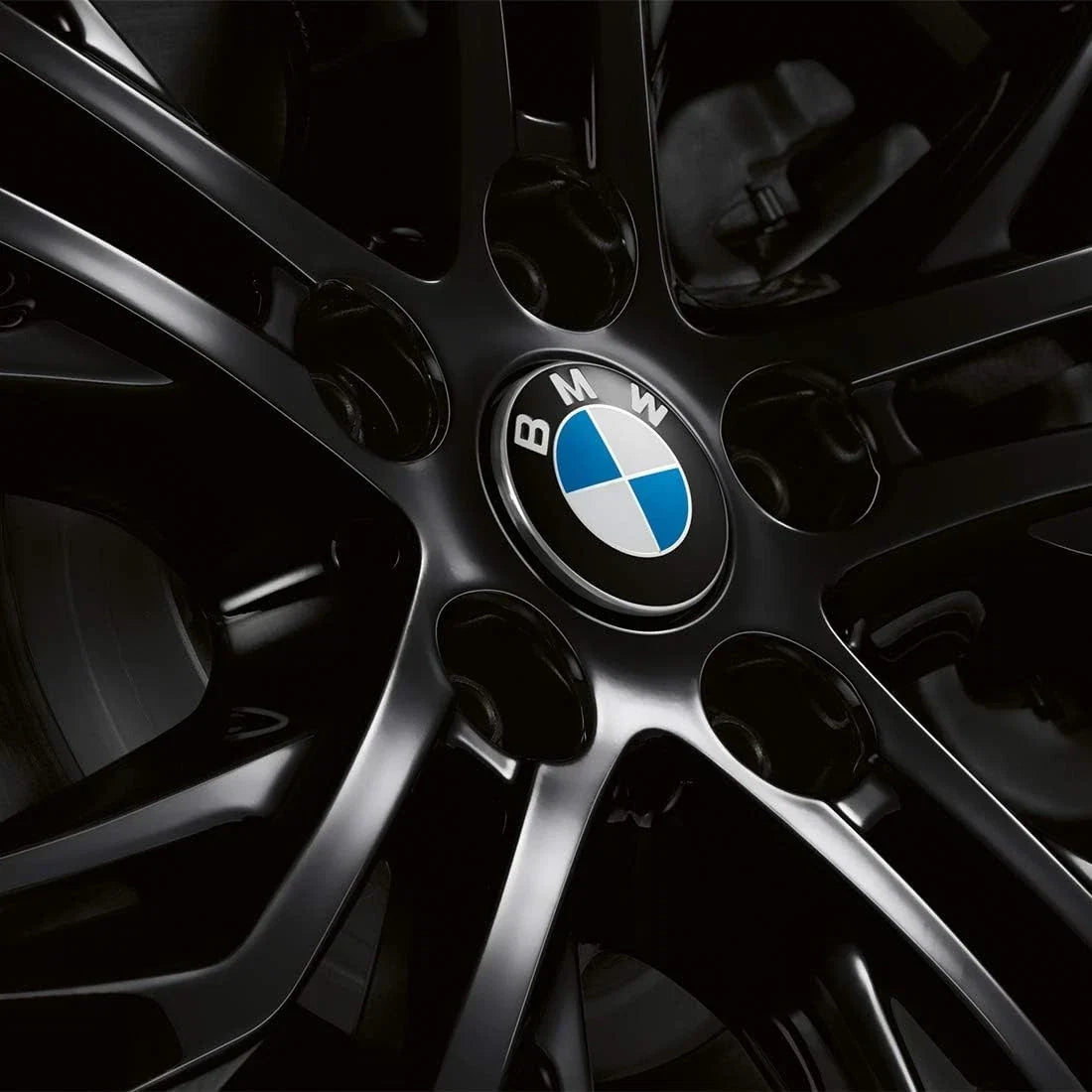 BMW 56mm Floating Centre Caps - Dynamic Spinning Hub Badges (4-Piece Set)