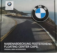 BMW 68mm Spinning Center Caps - Dynamic Floating Alloy Wheel Badges (4 Pcs)