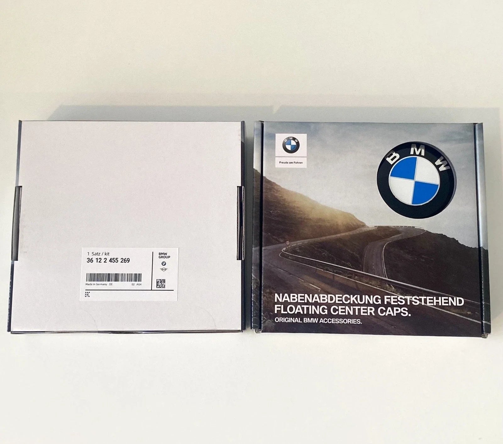 BMW 68mm Spinning Center Caps - Dynamic Floating Alloy Wheel Badges (4 Pcs)