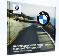 BMW 68mm Spinning Center Caps - Dynamic Floating Alloy Wheel Badges (4 Pcs)