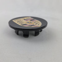Porsche 76mm Wheel Centre Caps - Gloss Black Performance Crest Badges (4 Pcs)