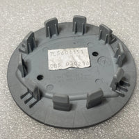 Porsche 65mm Wheel Caps - Matte Grey Alloy Centre Badges (4-Piece Set)