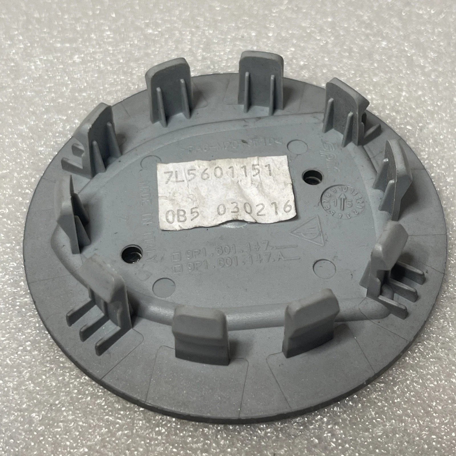 Porsche 65mm Wheel Caps - Matte Grey Alloy Centre Badges (4-Piece Set)