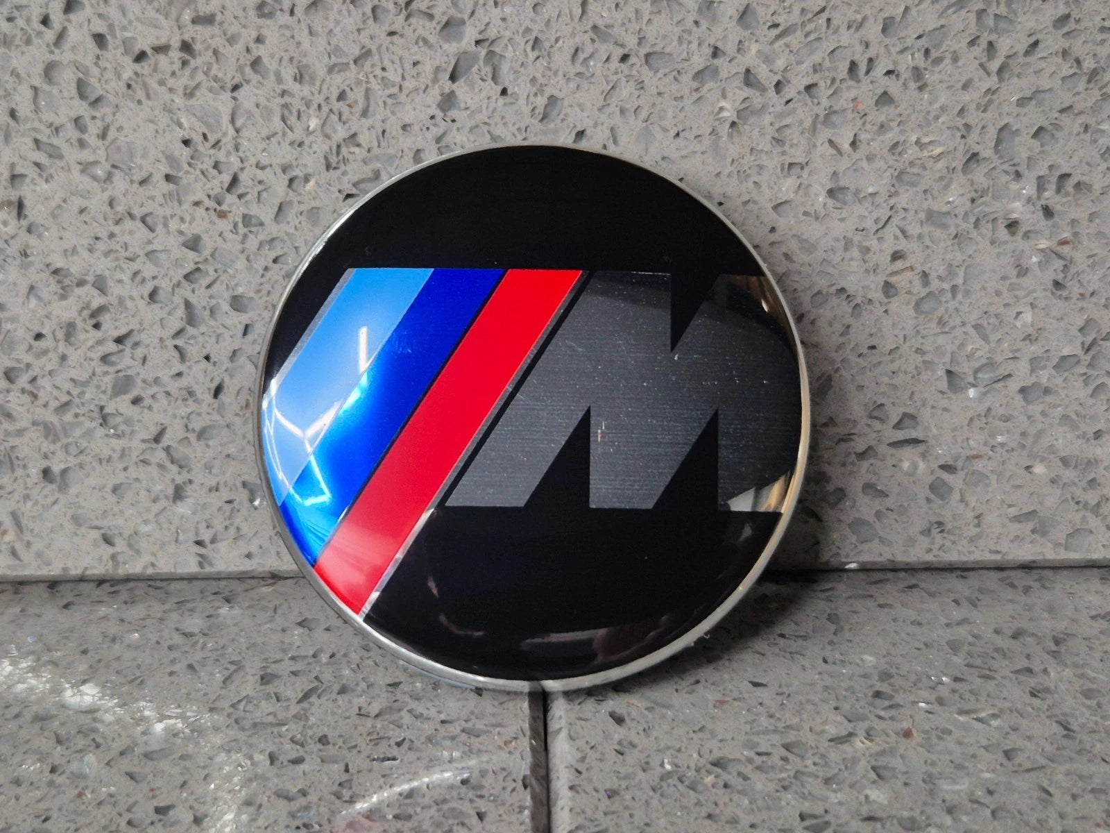BMW 68mm M-Sport Wheel Centre Caps - Stealth Matt Black & Carbon Style (Set of 4)