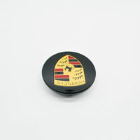 Porsche 65mm Wheel Centre Caps - Compact Gloss Black Crest Badges (4 Pcs)