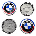 BMW 68mm 50th Anniversary Heritage Wheel Centre Caps - Vintage M Motorsport (4 Pcs)