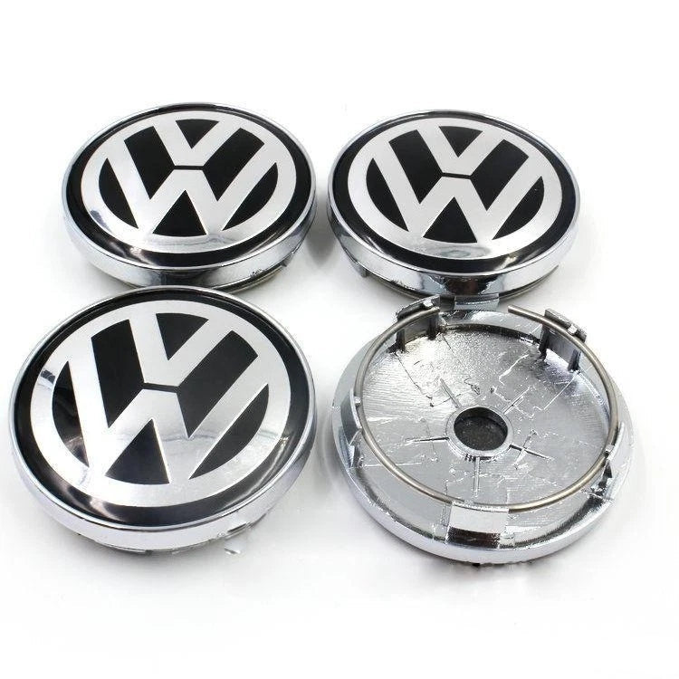VW 60mm Wheel Centre Caps - Volkswagen Replacement Badges for Alloy Wheels