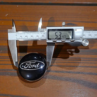 Ford 54mm Sport Wheel Centre Caps - Gloss Black & Chrome Edition (4-Piece Set)