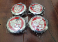 Jaguar 59mm Wheel Centre Caps - Sport Red Growler Face Badges (4 Pcs)
